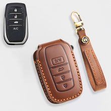 Load image into Gallery viewer, For Toyota Key Fob Cover Genuine Leather Key Case Shell Compatible with 4Runner Highlander Camry RAV4 C-HR (2/3/45/6 Buttons)