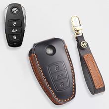 Load image into Gallery viewer, Genuine Leather Key Fob Cover for All 3-Button Volkswagen Key Fobs