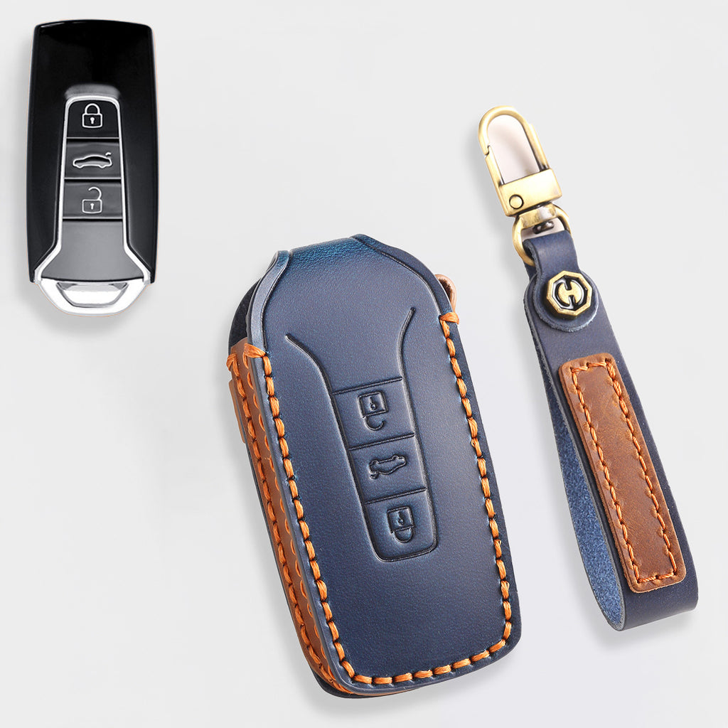 Genuine Leather Key Fob Cover for All 3-Button Volkswagen Key Fobs