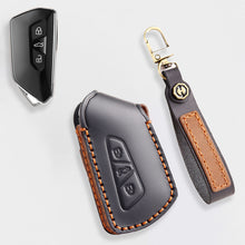 Load image into Gallery viewer, Genuine Leather Key Fob Cover for All 3-Button Volkswagen Key Fobs