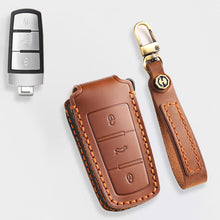 Load image into Gallery viewer, Genuine Leather Key Fob Cover for All 3-Button Volkswagen Key Fobs