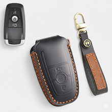 Load image into Gallery viewer, Premium Leather Key Fob Cover for Ford F150 F250 Mustang - Protective Case for 3/4/5 Button Remotes (Fits Bronco/Ranger/Edge)