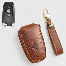 Load image into Gallery viewer, Premium Leather Key Fob Cover for Ford F150 F250 Mustang - Protective Case for 3/4/5 Button Remotes (Fits Bronco/Ranger/Edge)
