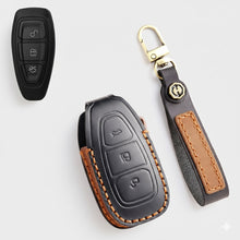 Load image into Gallery viewer, Premium Leather Key Fob Cover for Ford F150 F250 Mustang - Protective Case for 3/4/5 Button Remotes (Fits Bronco/Ranger/Edge)