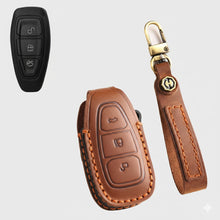 Load image into Gallery viewer, Premium Leather Key Fob Cover for Ford F150 F250 Mustang - Protective Case for 3/4/5 Button Remotes (Fits Bronco/Ranger/Edge)