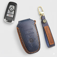 Load image into Gallery viewer, Premium Leather Key Fob Cover for Ford F150 F250 Mustang - Protective Case for 3/4/5 Button Remotes (Fits Bronco/Ranger/Edge)