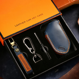 Genuine Leather Key Fob Cover for Kia (5-8 Button)