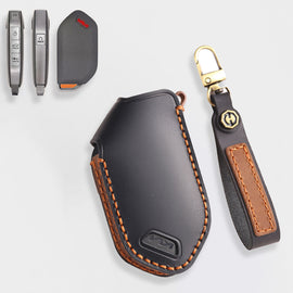 Genuine Leather Key Fob Cover for Kia (5-8 Button)