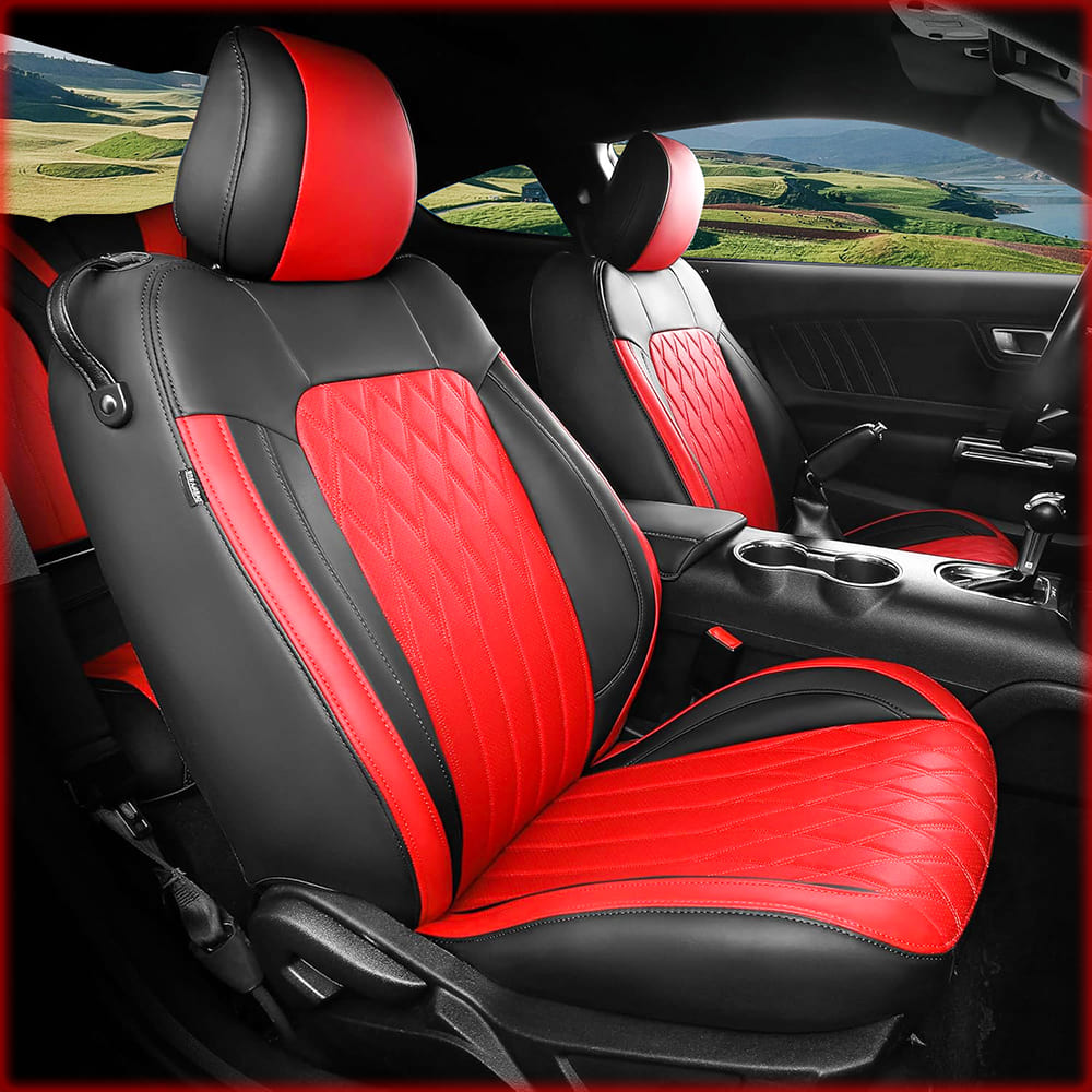 Ford Mustang Coupe 2015–2025 Custom Leather Seat Covers