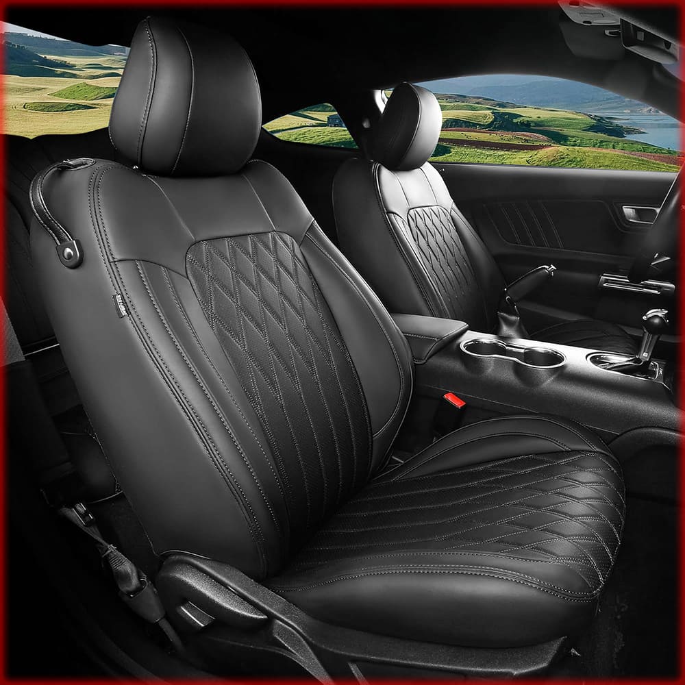 Ford Mustang Coupe 2015–2025 Custom Leather Seat Covers