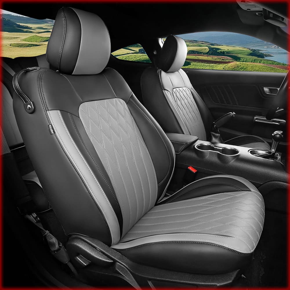Ford Mustang Coupe 2015–2025 Custom Leather Seat Covers