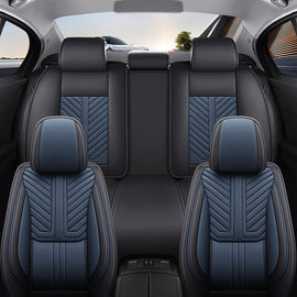 AmanCarport Car Seat Covers Faux Leather 5-Piece Set - Universal Fit for SUV, Truck, Sedan & Most Vehicles