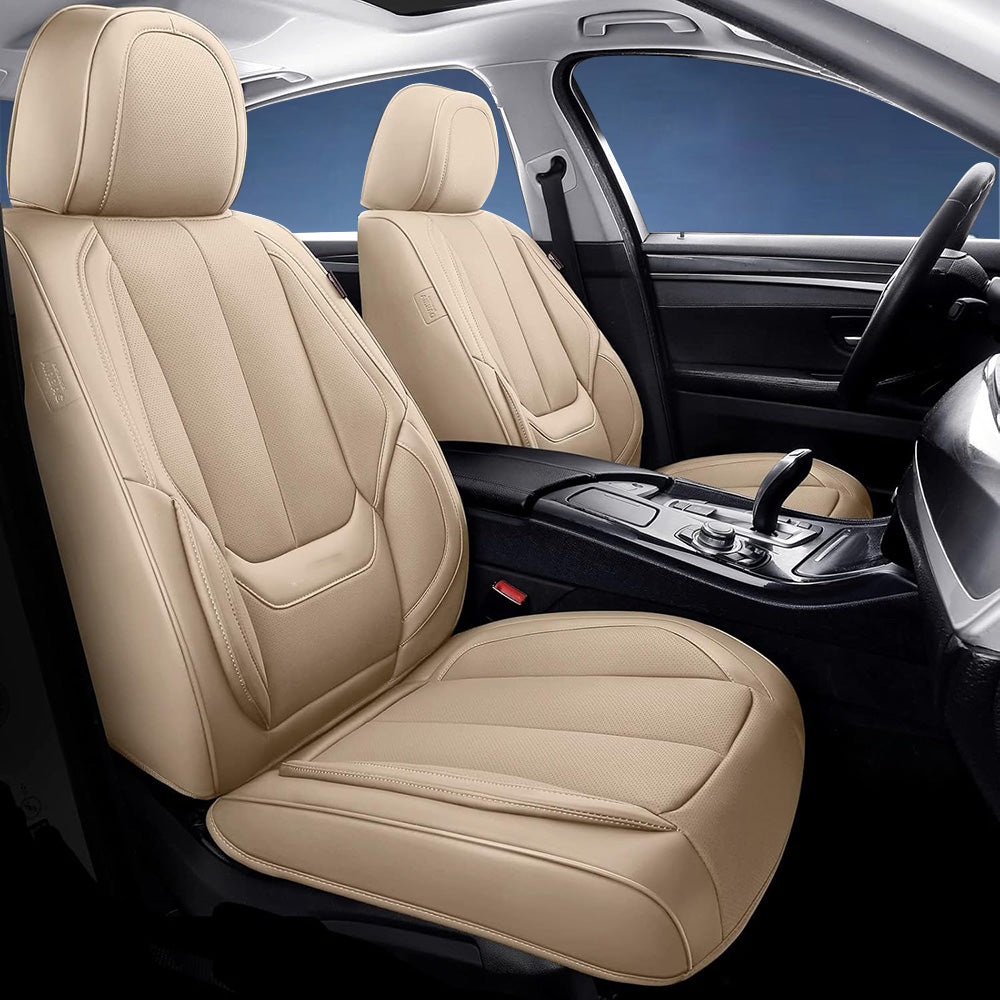 Amancarport Universal Waterproof Nappa Leather Car Seat Covers Fit Most Sedans SUVs and Trucks