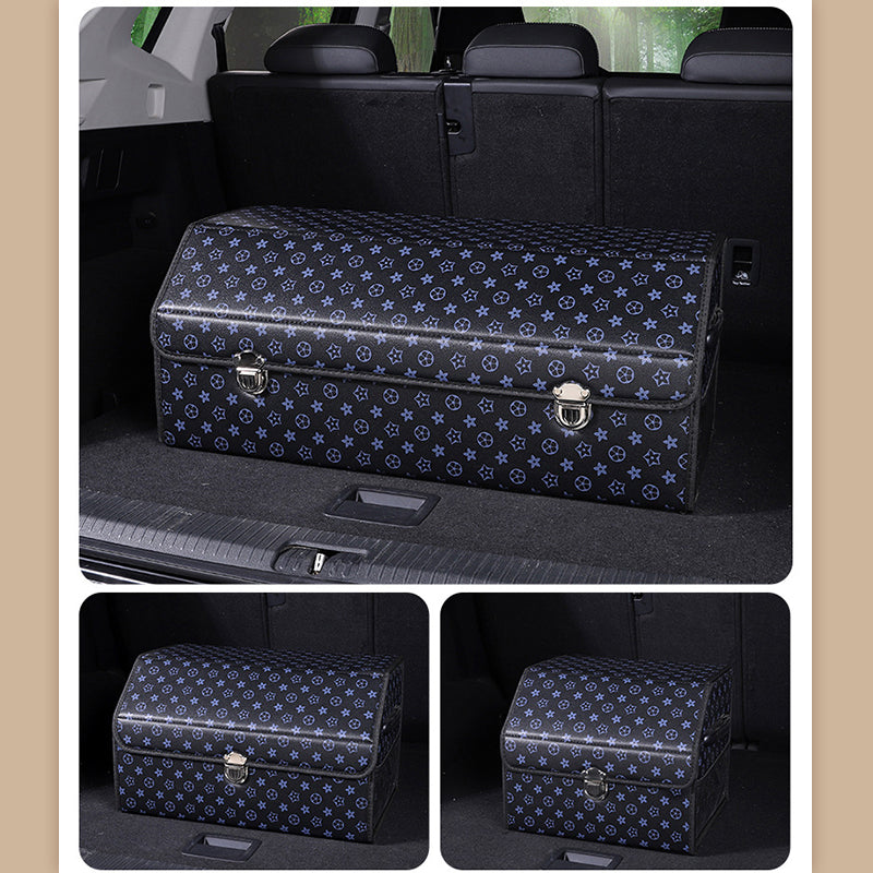 Car Storage Box With Foldable Leather Waterproof