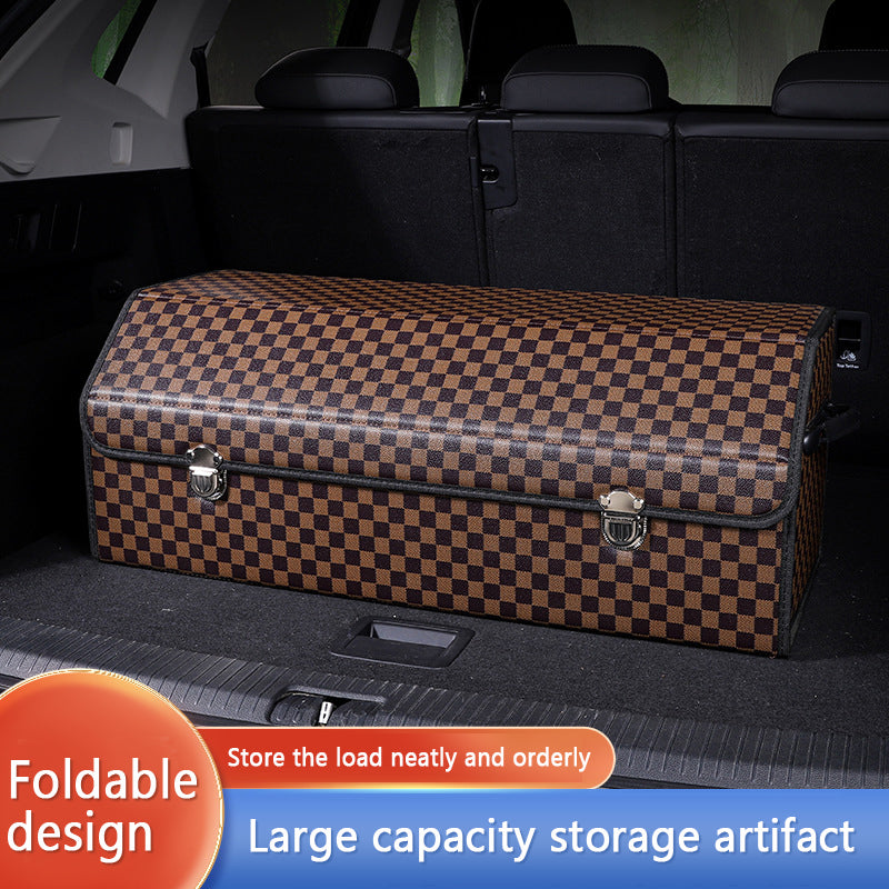 Car Storage Box With Foldable Leather Waterproof