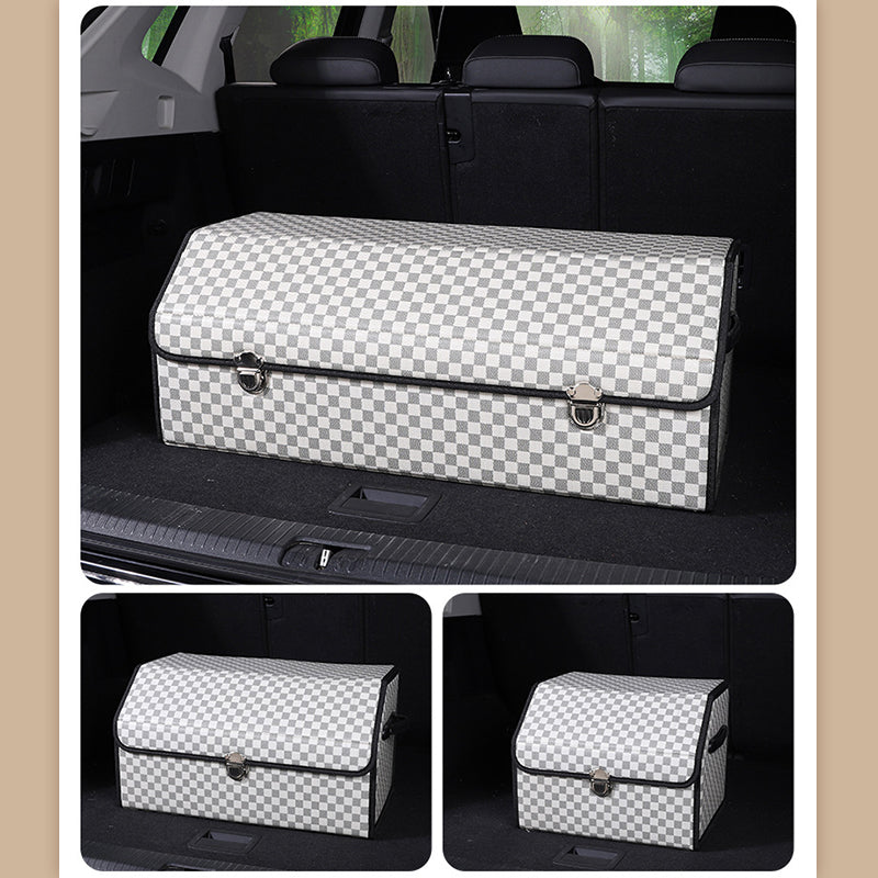 Car Storage Box With Foldable Leather Waterproof