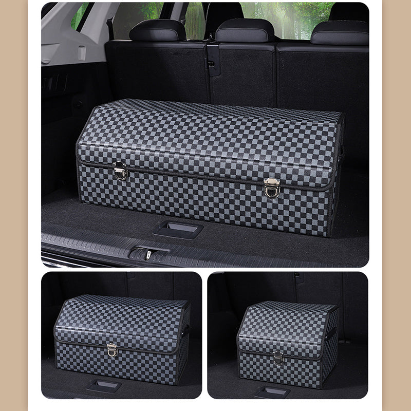 Car Storage Box With Foldable Leather Waterproof